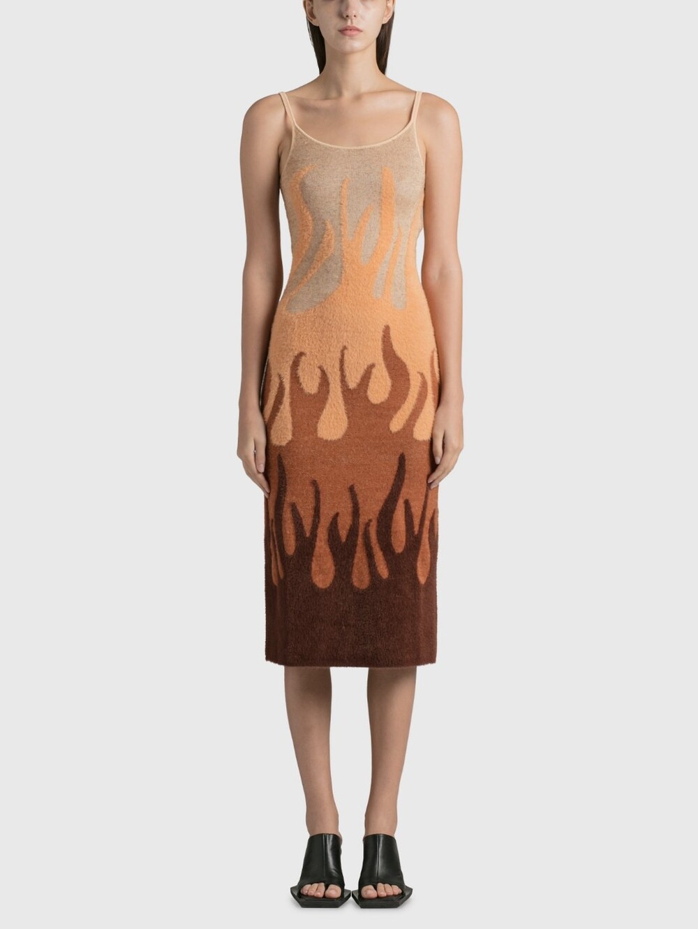 Rare! House of Sunny Hotel California Hockney Fuzzy Cut Out Knit Slip Dress 2 XS
